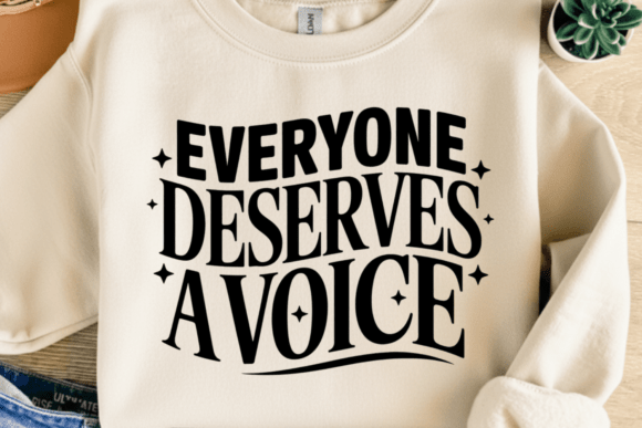 Amplifying Advocacy: The Power of the Everyone Deserves a Voice SLP PNG in Modern Design