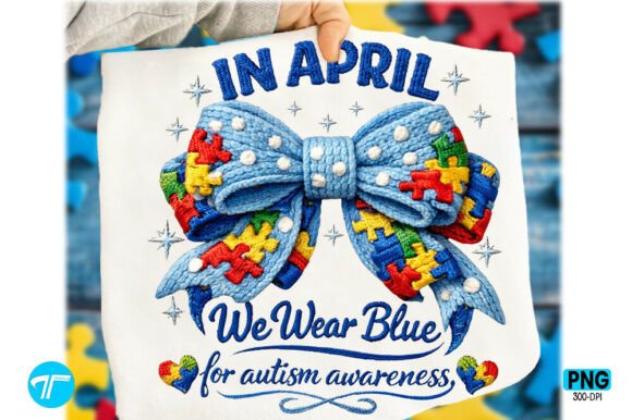 April We Wear Blue Autism Awareness Bow: A Strategic Design Asset for Purposeful Branding