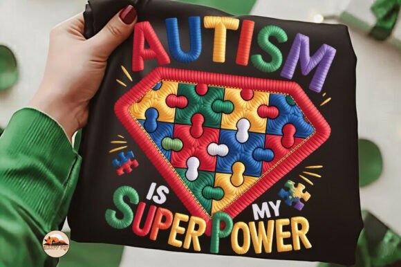 Empowering Creativity with the Faux Yarn Autism is My Superpower Shirt Design
