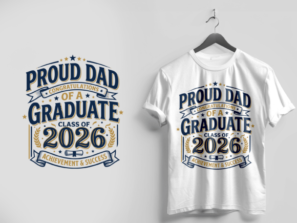 Proud Dad of 2026 Graduate Isolated: A Symbol of Family Pride and Achievement