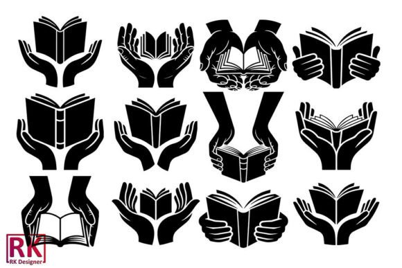 Silhouettes Holding Open Books Bundle