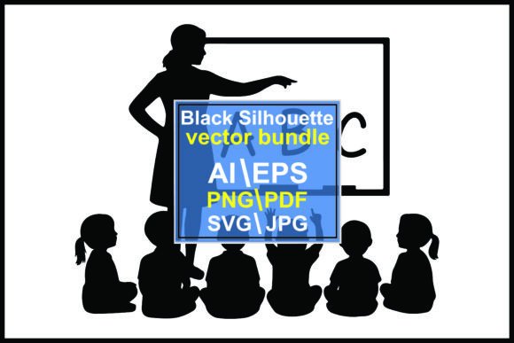 Silhouettes Teacher Pointing Whiteboard: A Strategic Visual Asset for Education and Branding