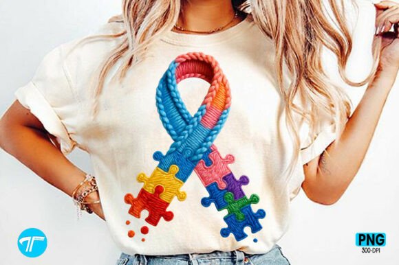 Unlocking Creativity with the Autism Puzzle Faux Yarn Coquette Bow PNG